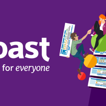Illustration Of A Person Helping Another Climb Over Various Search Result Elements, With The Text &Quot;Yoast Seo Premium For Everyone&Quot; On A Purple Background.