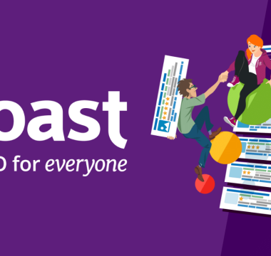 Illustration Of A Person Helping Another Climb Over Various Search Result Elements, With The Text &Quot;Yoast Seo Premium For Everyone&Quot; On A Purple Background.