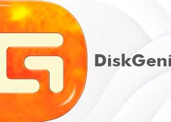 Diskgenius Professional Logo On Orange Background.