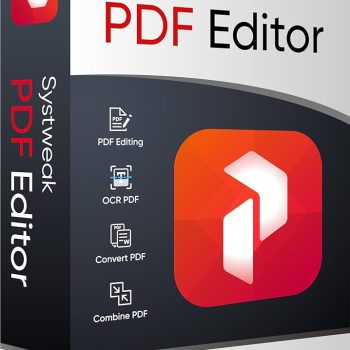 Systweak Pdf Editor Software Interface With Editing Tools And Options.