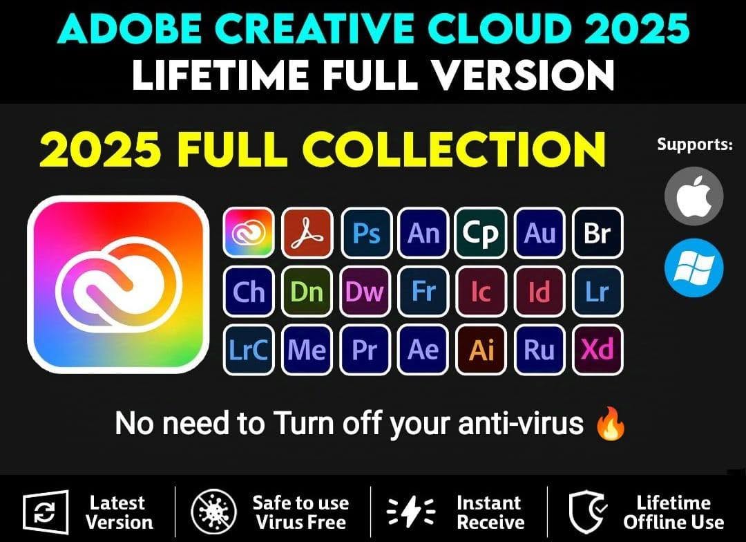 Adobe Creative Cloud Collection 2025 Software