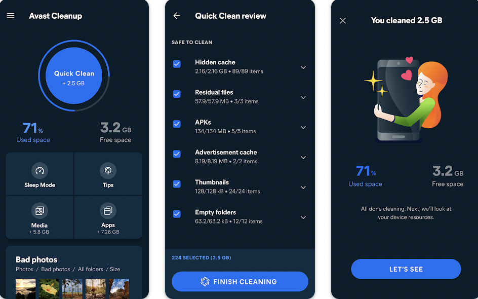 Avast Cleanup Phone Cleaner Mod Apk V24.25.0 Phone Storage Cleaner And Optimizer App Avast Cleanup Mod Apk Premium Unlocked