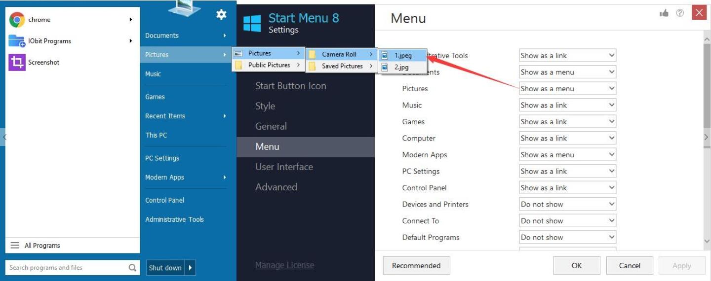 Iobit Start Menu 8 Pro V6.0.2.0 Bring Windows 8 Start Menu Back Software Iobit Start Menu 8 Pro Crack Full Version