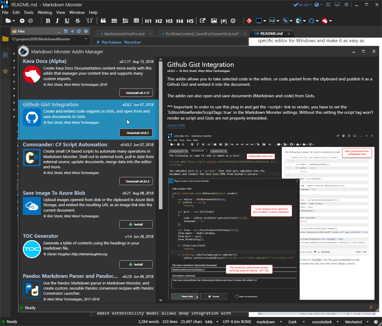 Markdown Monster 3 For Windows V3.7.4.1 Best Markdown Editor With Syntax Highlighting Software Free Download Markdown Monster