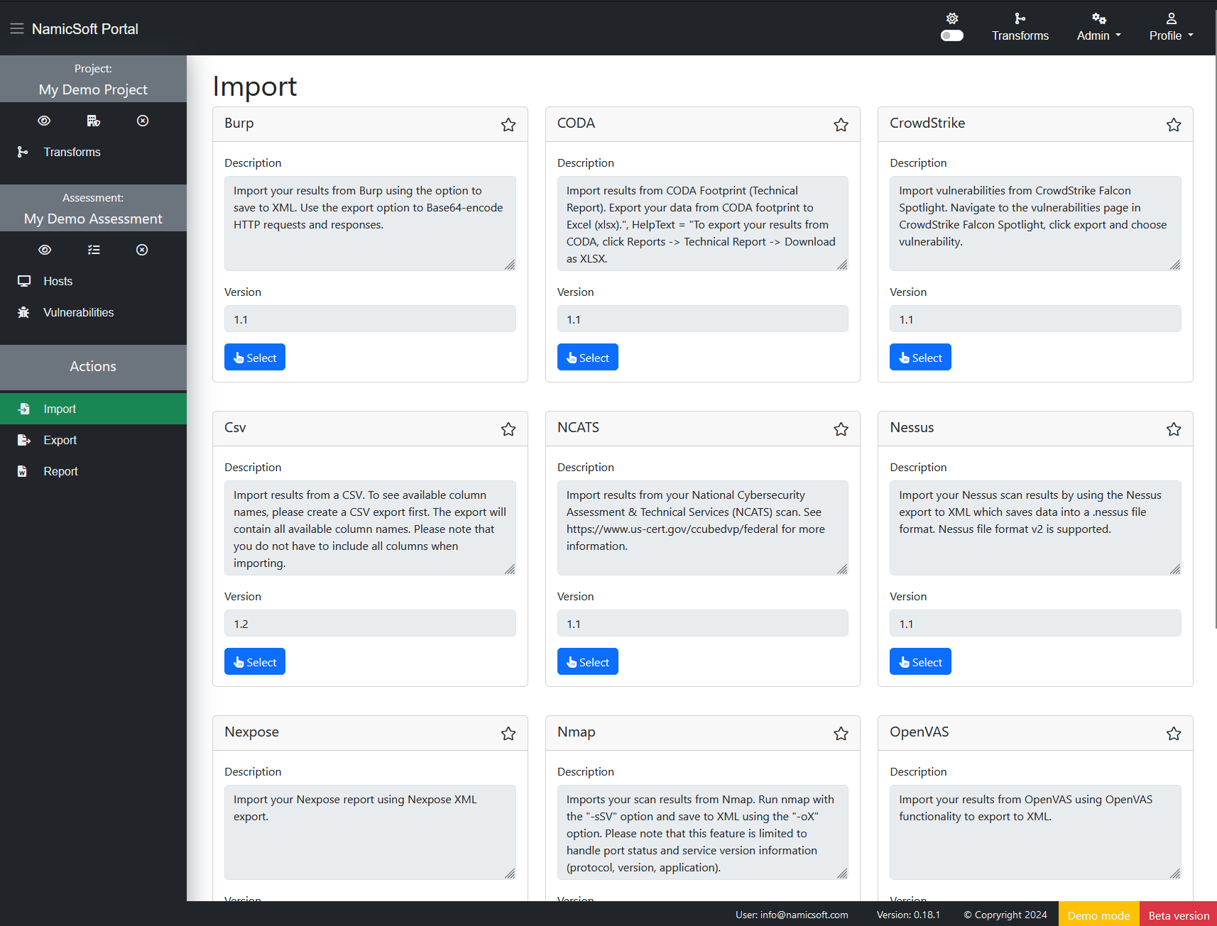 Namicsoft Portal Enterprise V1.6.0 Help To Creating Reports With Nessus, Burp, Openvas, Qualys Namicsoft Portal Enterprise Free Download