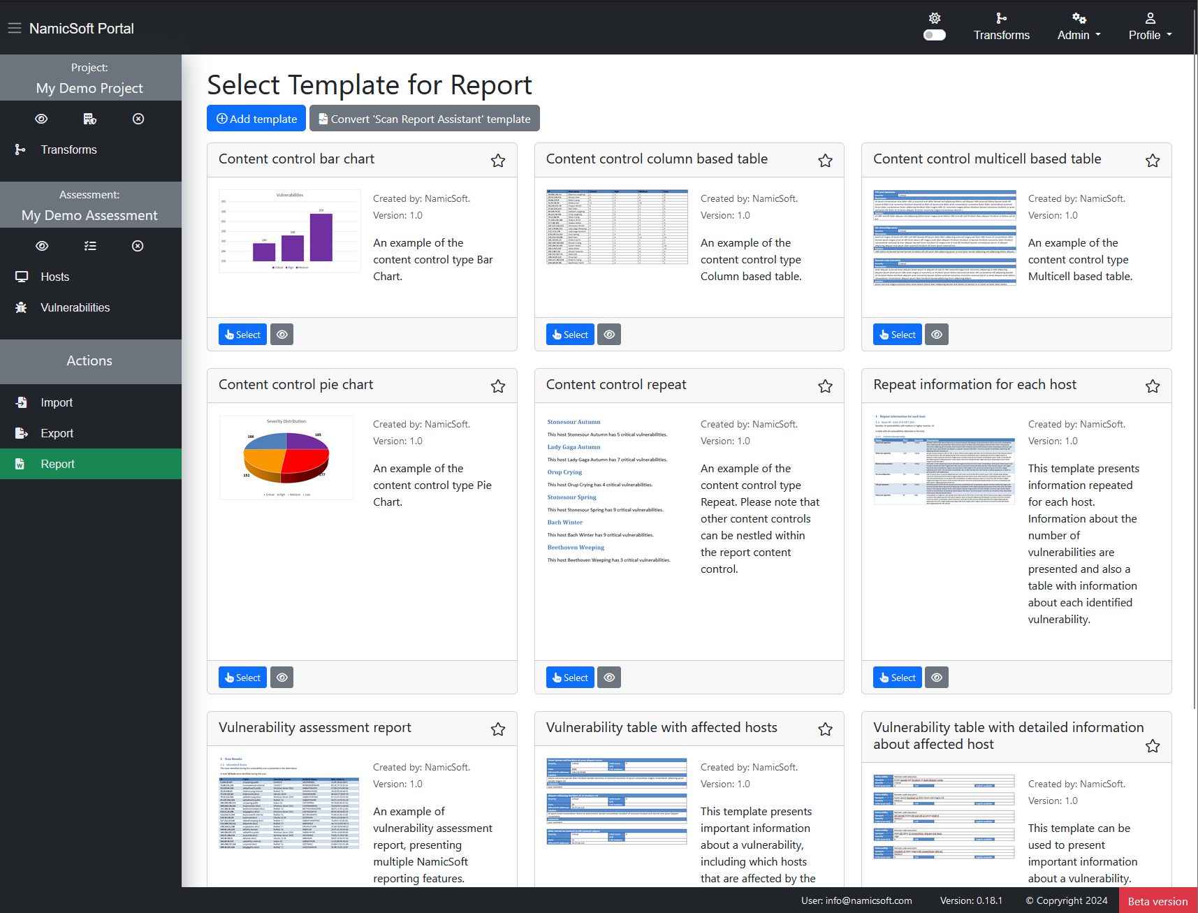 Namicsoft Portal Enterprise V1.6.0 Help To Creating Reports With Nessus, Burp, Openvas, Qualys Namicsoft Portal Enterprise Full Version