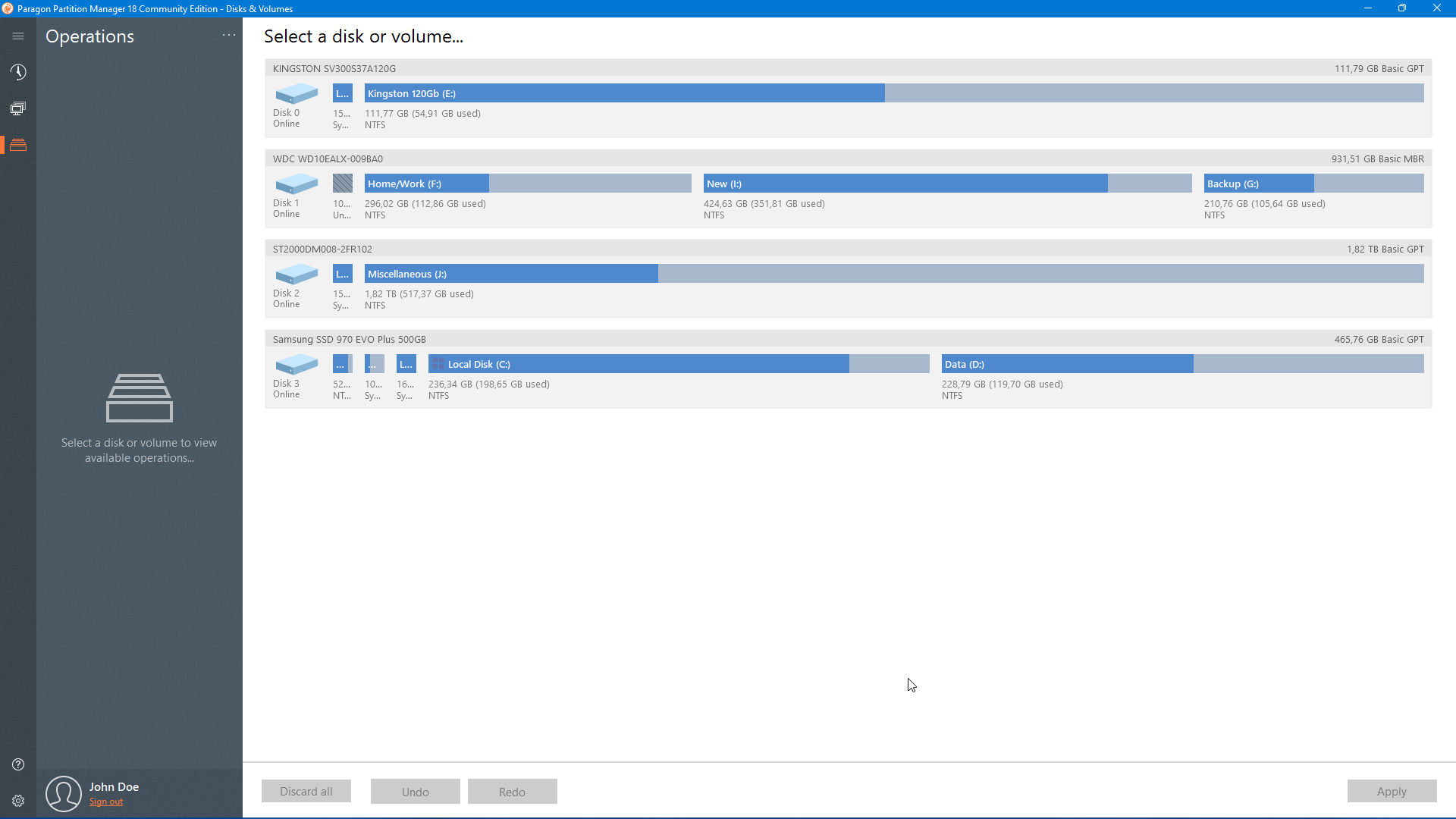 Paragon Partition Manager Community Edition