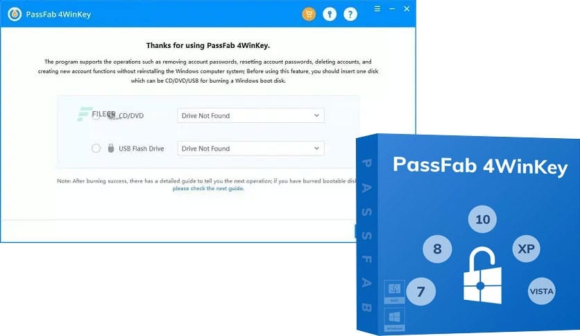 Passfab 4Winkey Ultimate For Windows V8.4.3.2 Create Windows Password Reset Usb/Cd/Dvd Drive Download Passfab 4Winkey Ultimate