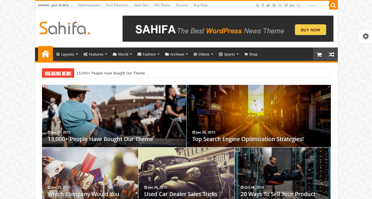 Sahifa Premium Wordpress Theme Free Download