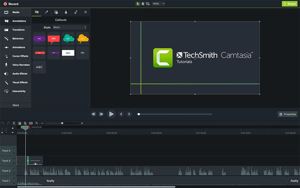 Techsmith Camtasia 2025 For Windows V25.1.1.9216 Best Screen Recorder And Video Editor Software For Youtuber Techsmith Camtasia 2025 Video Editor Camtasia Annotations