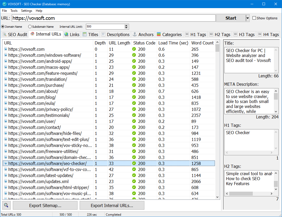Vovsoft Seo Checker For Windows V10.1 Best Website Analyzer And Seo Audit Tool Vovsoft Seo Checker For Windows