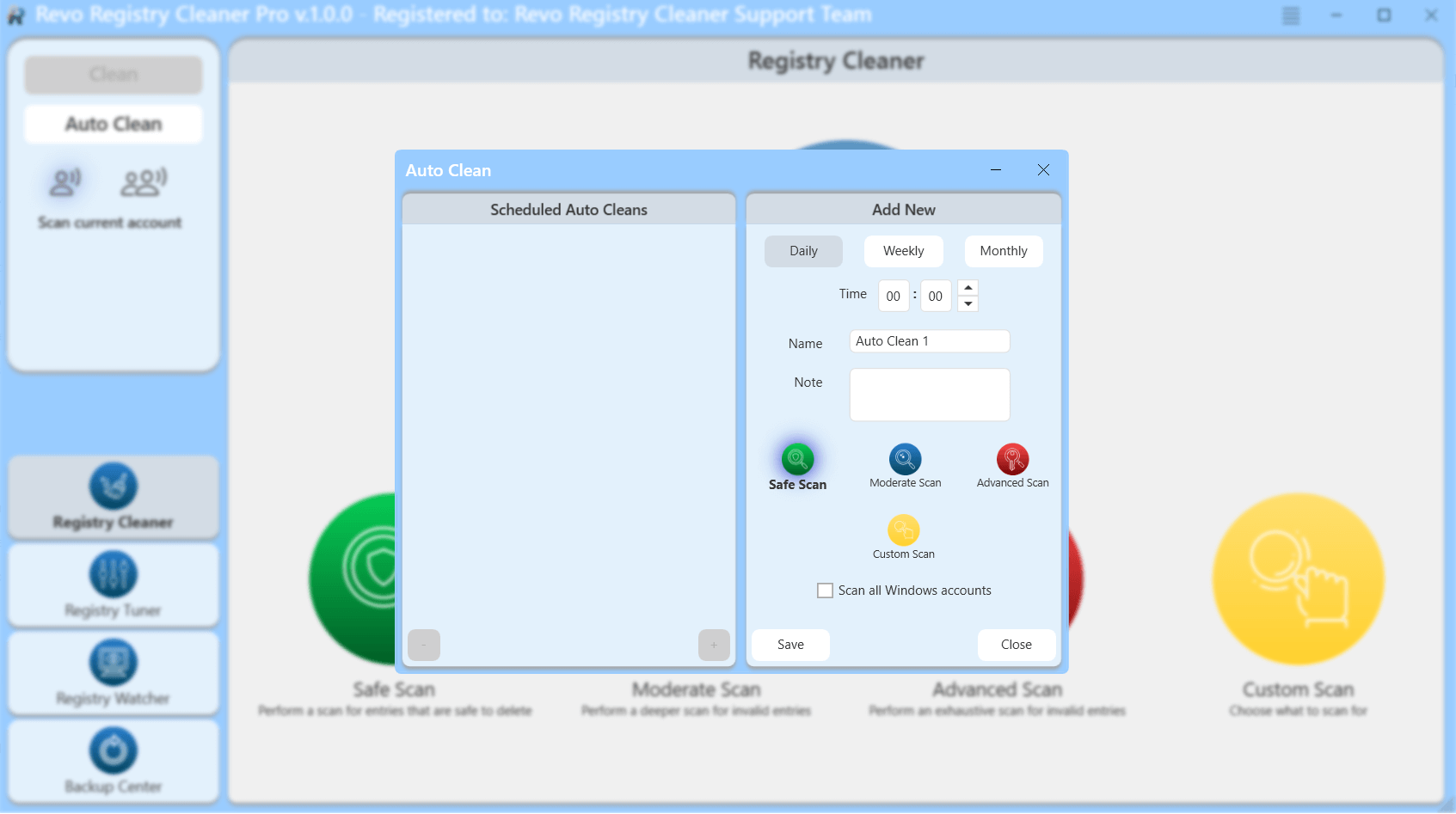 Revo Registry Cleaner Pro V1.5.5 Will Help To Clean, Tune And Optimize Your Registry Revo Registry Cleaner Pro Automation And Updates